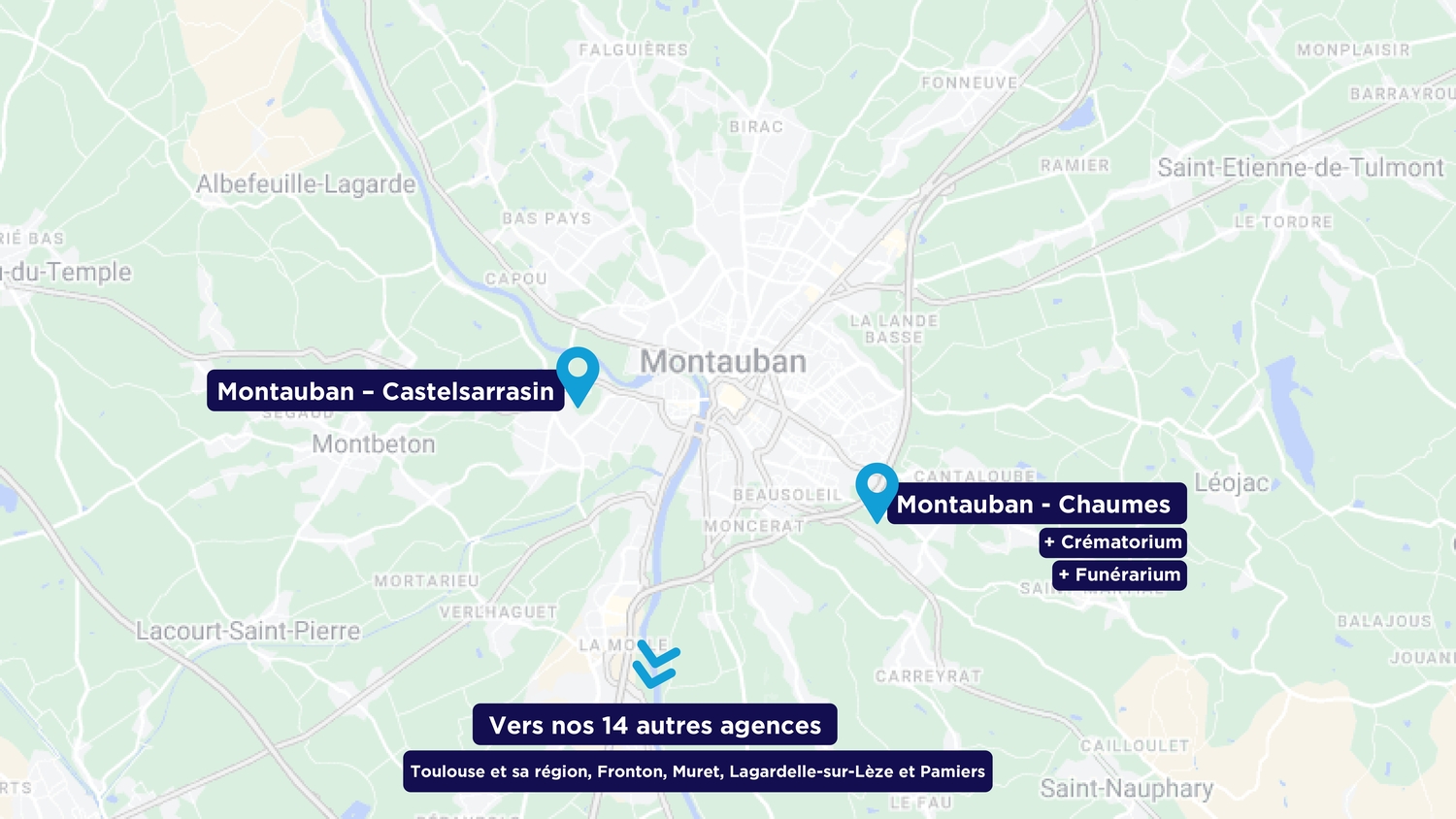 carte agences néo funéraire montauban